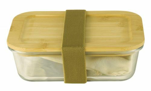 Lunch box en verre avec couvercle bambou Pebbly