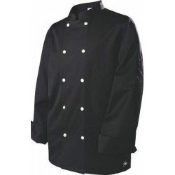 Veste polycoton m. longues noire T S