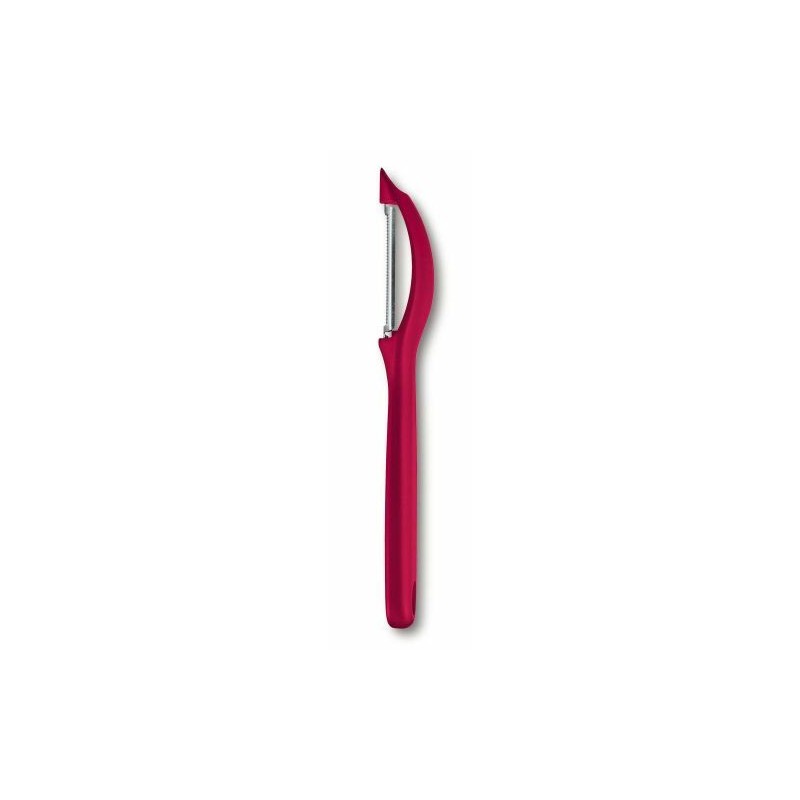 Couteau Lame Céramique + Éplucheur Rouge