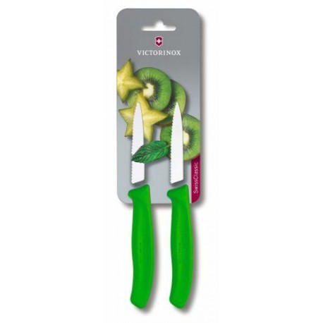 Couteau à fruit SwissClassic vert 8 cm - par 2