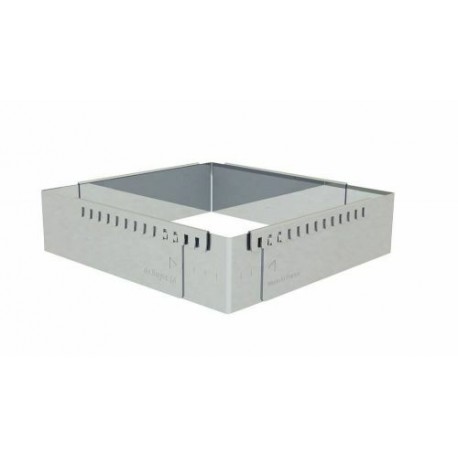 Cadre rectangulaire extensible inox de 16 à 30 cm