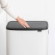 Poubelle Bo Touch Bin Hi blanche 2 x 30 L