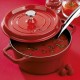 Cocotte en fonte ronde cerise ø 24 cm