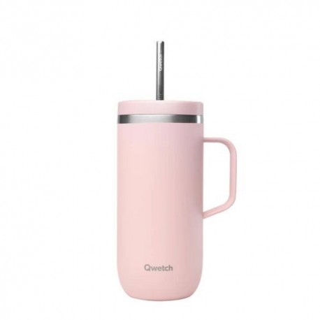 Cold cup isotherme avec anse rose pastel 60 cl