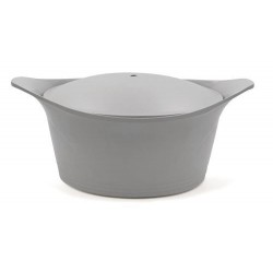 Cocotte en fonte d'aluminium gris perle Ø 20 cm