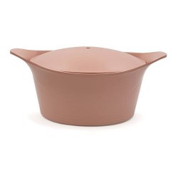 Cocotte en fonte d'aluminium rose guimauve Ø 20 cm