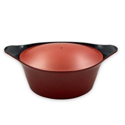 Cocotte en fonte d'aluminium rouge passion Ø 33 cm