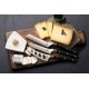 Coffret 3 couteaux à fromage manche noir Edelweiss