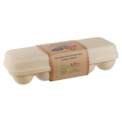 Boite 10 œufs bioplastique - naturel