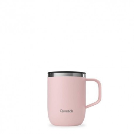 Mug isotherme avec anse rose pastel 35 cl