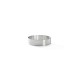 Cercle à tarte perforé bord droit inox Ø8,5 x 2 cm