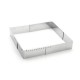 Cadre rectangulaire extensible inox de 16 à 30 cm