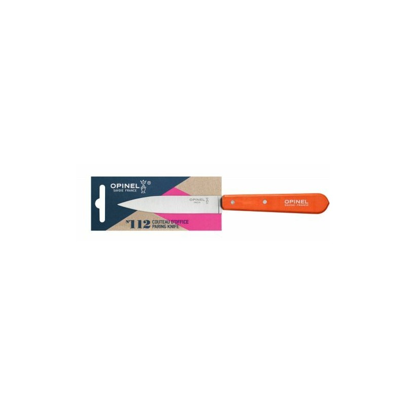 Couteau office N°112 lame inox lisse 10 cm fuchsia Opinel 